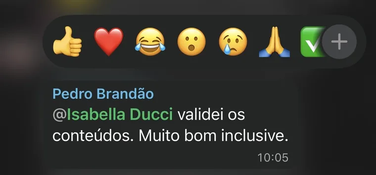 Cliente: validei os conteúdos, muito bom