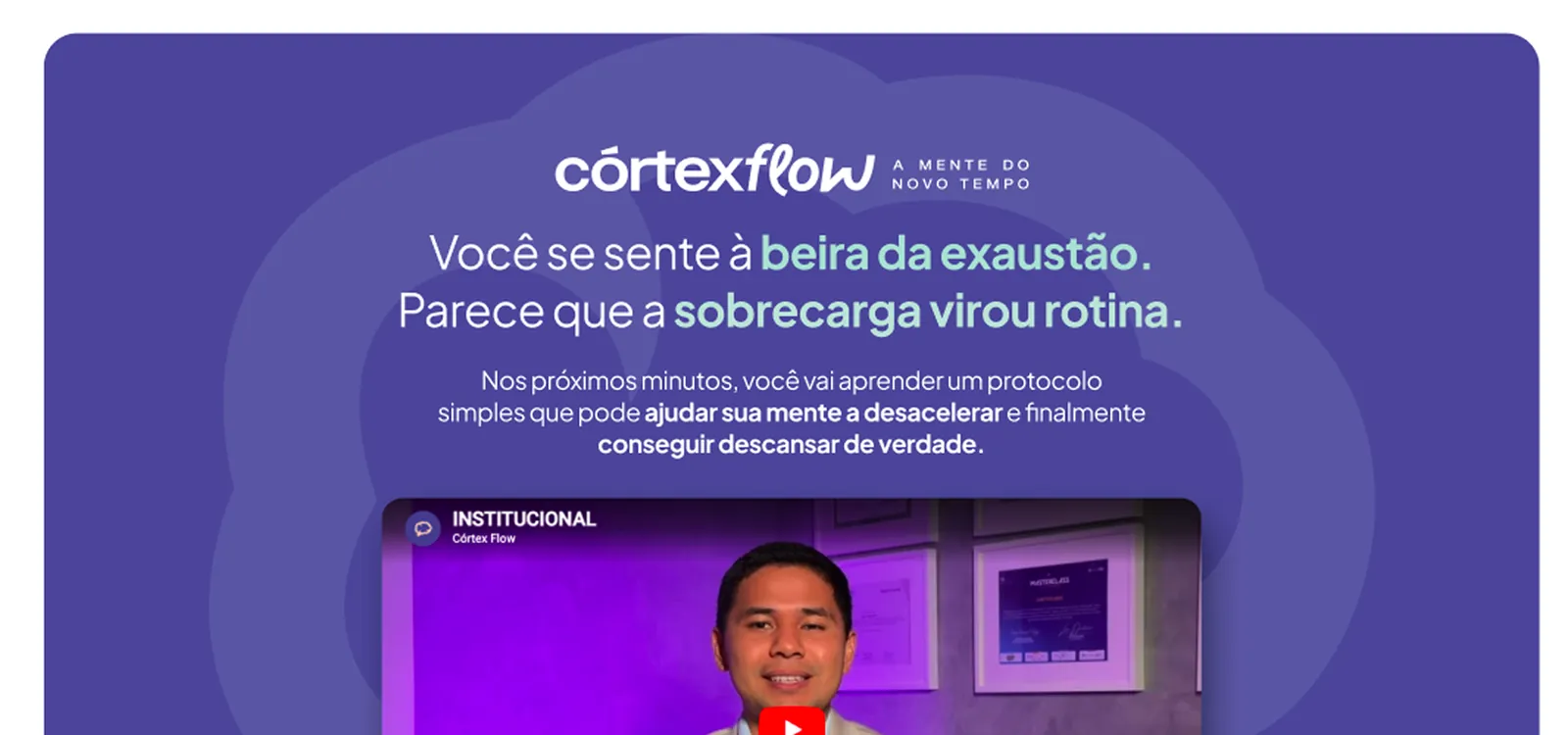 Página inicial do projeto Córtex Flow