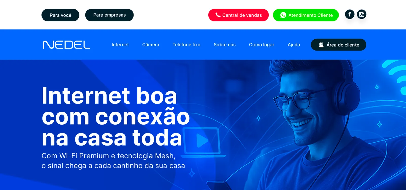 Página inicial do projeto Nedel
